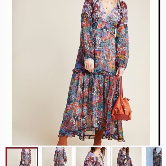 Anthropologie Maeve Annabella Paisley Maxi Dress - Picture 3 of 9